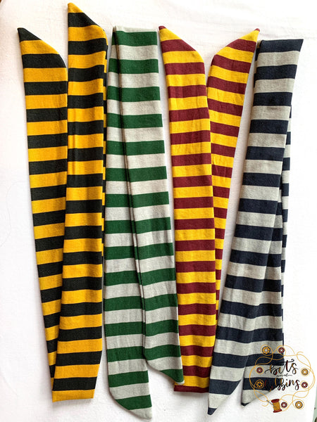 Wizard House Striped Tie Headband