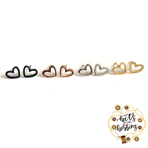 Silhouette Heart Earrings