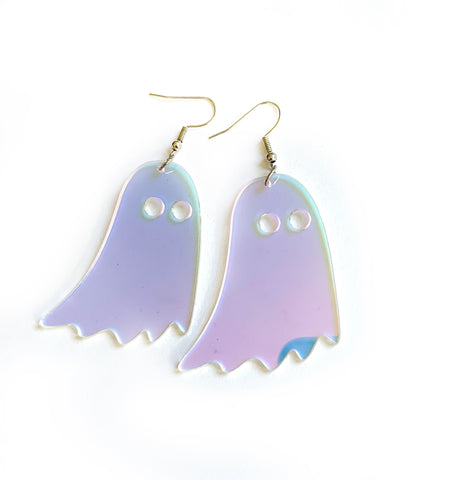 Ghost Iridescent Earrings
