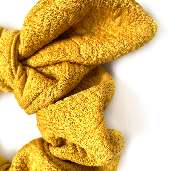 Knit Sweater Mustard Scrunchie