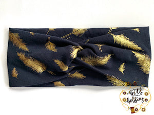 Gold Feathers Headband