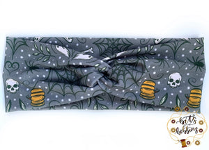 Grey Halloween Web Headband