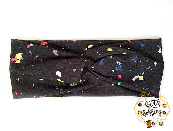 Black Confetti Headband