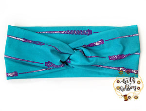 Wands Headband - Turquoise and Purple