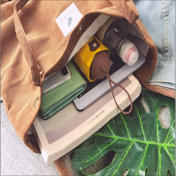 Corduroy Book Tote